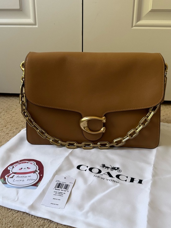 Coach Handbags - Coach Chain Tabby 30 Bag in Honey Brown